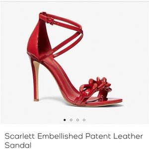MICHAEL KORS Scarlett Red Patent Leather Sandal